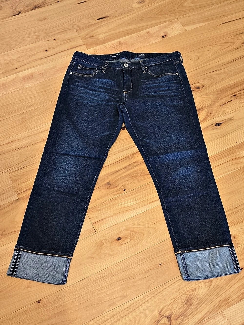 AG Adriano Goldschmied The Stevie Cuff Cuffed Jeans Blue Size 30